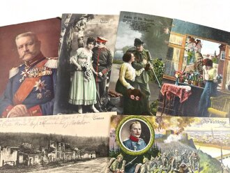 Kaiserreich und 1. Weltkrieg, 10 Stück Ansichtskarten