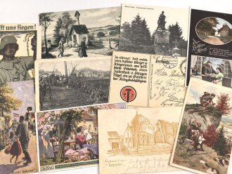 Kaiserreich und 1. Weltkrieg, 10 Stück Ansichtskarten