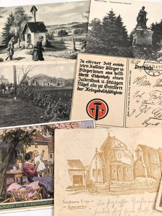 Kaiserreich und 1. Weltkrieg, 10 Stück Ansichtskarten