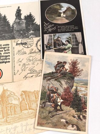 Kaiserreich und 1. Weltkrieg, 10 Stück Ansichtskarten