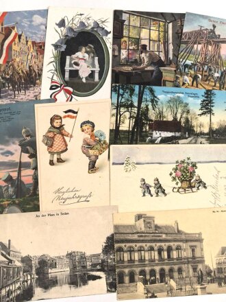 Kaiserreich und 1. Weltkrieg, 10 Stück Ansichtskarten