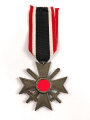 Kriegsverdienstkreuz 2. Klasse 1939 mit Schwertern, Buntmetall am Band, Hersteller 56 im Bandring für Robert Hauschild, Pforzheim