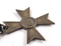 Kriegsverdienstkreuz 2. Klasse 1939 , Buntmetall , undeutliche Markierung im Bandring, am Band
