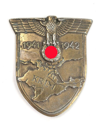 Krimschild 1941/ 1942. Eisen bronziert, Splinte abgebrochen