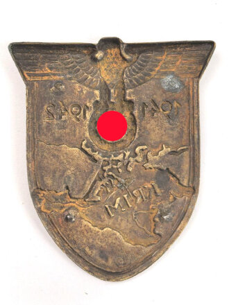 Krimschild 1941/ 1942. Eisen bronziert, Splinte abgebrochen