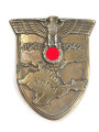 Krimschild 1941/ 1942. Eisen bronziert, Splinte abgebrochen