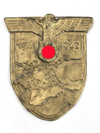 Krimschild 1941/ 1942. Eisen mit goldbronze angemalt,...