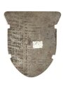 Rückenplatte für ein Krimschild 1941/ 1942. Eisen, Variante für die Stücke mit mitgeprägten Splinten