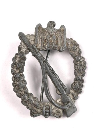Infanterie Sturmabzeichen in silber, Hersteller Assmann 4, entnazifiziert