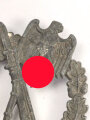 Infanteriesturmabzeichen in silber, Hersteller "FZS " für Fritz Zimmermann, Stuttgart. Unvollständiges Stück