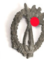 Infanteriesturmabzeichen in silber, Hersteller "FZS " für Fritz Zimmermann, Stuttgart. Unvollständiges Stück