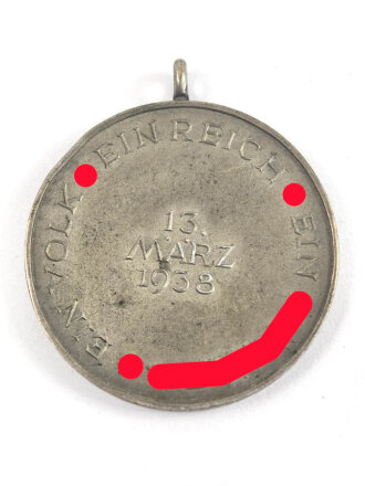 Medaille zur Erinnerung an den 13. März 1938...