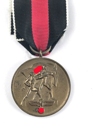 Medaille zur Erinnerung an den 1.Oktober 1938 Anschluss Sudetenland. Am Band