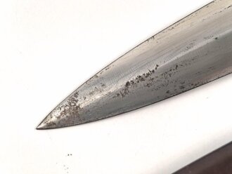 SA Dienstdolch Modell 1933. Guter Gesamtzustand, Klingenhersteller "C. Gustav Spitzer Solingen" Ungereinigtes, zusammengehöriges Stück