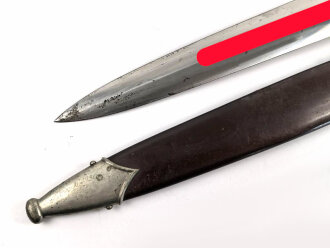 SA Dienstdolch Modell 1933. Guter Gesamtzustand, Klingenhersteller "C. Gustav Spitzer Solingen" Ungereinigtes, zusammengehöriges Stück
