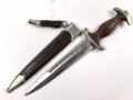 SA Dienstdolch Modell 1933. Guter Gesamtzustand, Klingenhersteller "C. Gustav Spitzer Solingen" Ungereinigtes, zusammengehöriges Stück
