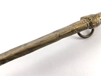Scheide zum Dolch für Offiziere der Kriegsmarine. Buntmetall vergoldet, zerdrückt