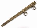 Scheide zum Dolch für Offiziere der Kriegsmarine. Buntmetall vergoldet, zerdrückt