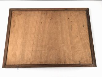 Wandtafel " Zug Tafel des 3. Kranken Kraftwagen Zug"  Originallack, Maße etwa 70 x 99cm