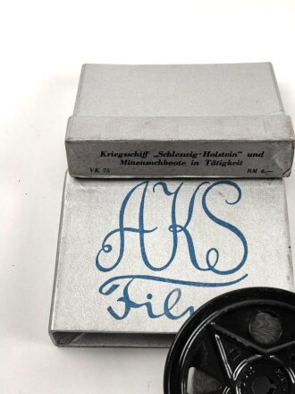 "Kriegsschiff Schleswig Holstein und Minensuchboote in Tätigkeit" 8mm "AKS Film" in der originalen Umverpackung