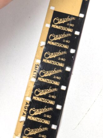 "Monatsschau Nr. 3, 1940" 16mm Ozaphan Film in Umverpackung