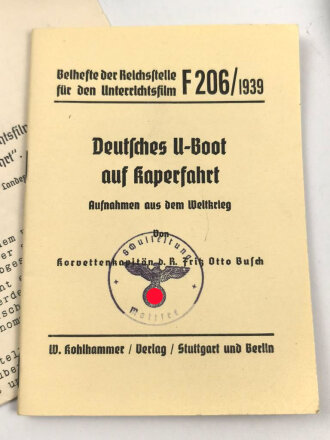 "Deutsches U-Boot auf Kaperfahrt" 16mm Film , in Umverpackung der "Reichsanstalt für Film und Bild in Wissenschaft und Unterricht", samt Beiheft