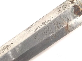 Klinge für einen Dolch für Offiziere des Heeres. Ungereinigtes Stück, Hersteller Rudolf Büschel Solingen Merscheid