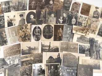 1.Weltkrieg, Konvolut 50 Fotos, meist im Postkartenformat