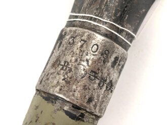 Kaiserreich und 1. Weltkrieg, Spaten Modell 1874. Überlackiertes Stück ohne erkennbare Stempelung