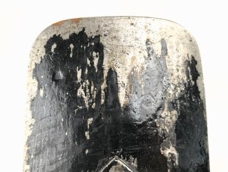 Kaiserreich und 1. Weltkrieg, Spaten Modell 1898, überlackiertes Stück mit Herstellerstempel
