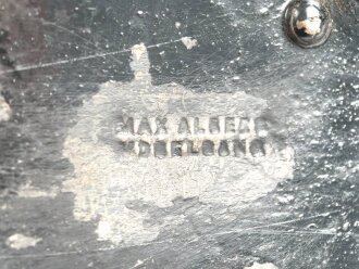 Kaiserreich und 1. Weltkrieg, Spaten Modell 1898, überlackiertes Stück mit Herstellerstempel