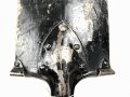 Kaiserreich und 1. Weltkrieg, Spaten Modell 1898, überlackiertes Stück mit Herstellerstempel