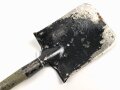 Kaiserreich und 1. Weltkrieg, Spaten Modell 1898, überlackiertes Stück mit Herstellerstempel