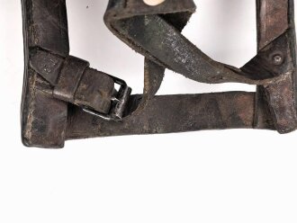 Serbien vermutlich 1.Weltkrieg, lederne Spatentasche, mit Herstellerstempel, ungereinigtes Stück