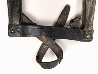 Serbien verrmutlich 1.Weltkrieg, lederne Spatentasche mit Herstellerstempel, ungereinigtes Stück
