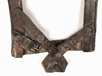 Serbien verrmutlich 1.Weltkrieg, lederne Spatentasche , ungereinigtes Stück