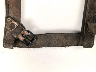Serbien verrmutlich 1.Weltkrieg, lederne Spatentasche , ungereinigtes Stück