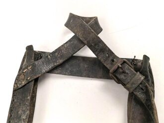 Polen 2 Weltkrieg, Spatenleder. gebraucht, ungereinigt