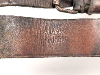 Bulgarien, Spatenleder aus der Zeit des 1. Weltkrieg mit deutschem Hersteller. Guter Zustand, ungereinigt