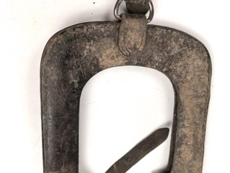 Argentinien, Spatenleder aus der Zeit des 1. Weltkrieg. Ungereinigt