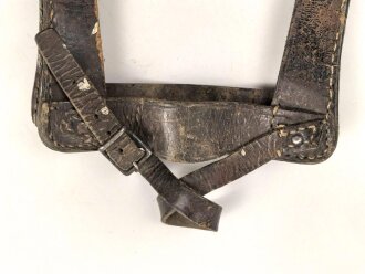 Ungarn , Spatenleder aus der Zeit des 1. Weltkrieg. Für den Spaten M-1910. Ungereinigt