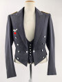 Luftwaffe, Weste und Jacke zum Gesellschaftsanzug. Beides mit Schneideretikett von Miltenberger Dresden für einen Leutnant Kellner, datiert 1937. Sehr guter Zustand, der Brustadler original vernäht.