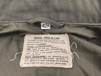 U.S.Army 2. Weltkrieg, REPRODUKTION Feldjacke Modell 1943. Grösse 42R, guter Zustand, Einzelstück aus Sammlungsumstellung