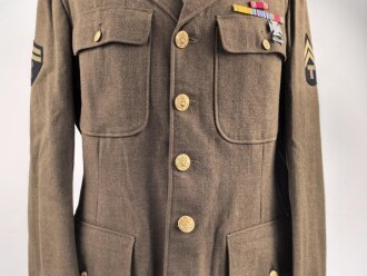 U.S. Army 2. Weltkrieg, "Class A" Ausgehuniform , sehr guter Zustand, datiert 1940, size 40L.