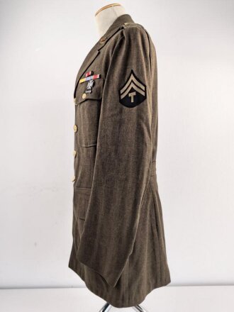 U.S. Army 2. Weltkrieg, "Class A" Ausgehuniform , sehr guter Zustand, datiert 1940, size 40L.