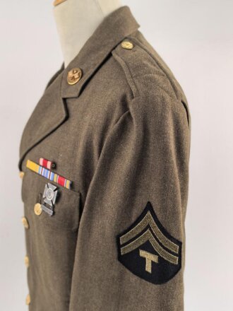 U.S. Army 2. Weltkrieg, "Class A" Ausgehuniform , sehr guter Zustand, datiert 1940, size 40L.