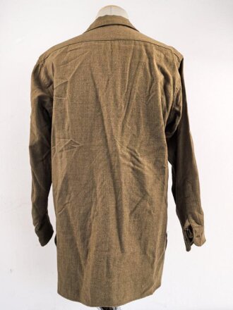 U.S. Army 2. Weltkrieg, Hemd für Mannschaften, spezielle Ausführung mit " gas flap",. Getragenes Stück, Grösse 15 1/2 - 33