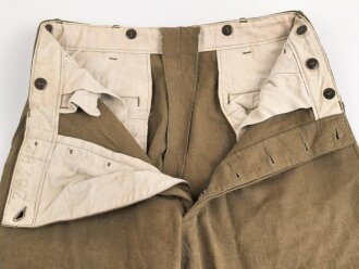 U.S. Army 2. Weltkrieg, Hose für Mannschaften, Modell 1937, getragenes Stück