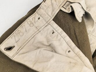 U.S. Army 2. Weltkrieg, Hose für Mannschaften, Modell 1937, getragenes Stück