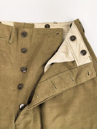 U.S. Army 2. Weltkrieg, Hose für Mannschaften, Modell 1937, getragenes Stück